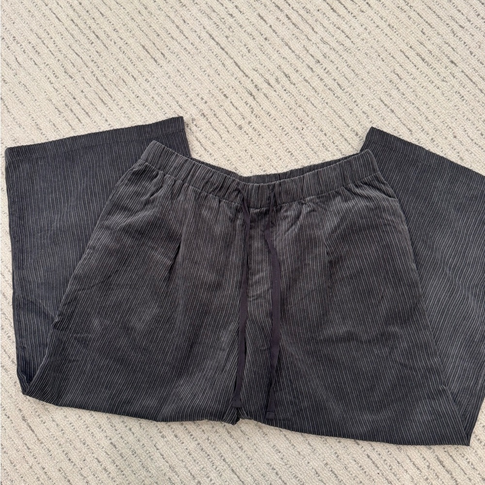 Grey Wide Leg Trouser Pant